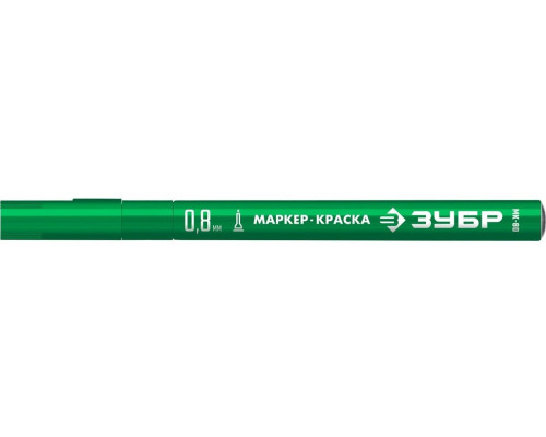 Маркер ЗУБР МК-80 0.8 мм зеленый экстратонкий 06324-4