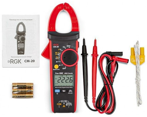 Клещи токоизмерительные RGK CM-20 с поверкой 779692