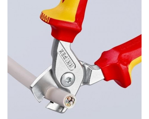 Ножницы для резки кабеля диэлектрические KNIPEX KN-9516160SB VDE ø 15 мм, 160 мм, ручки