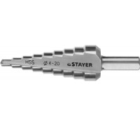 Сверло ступенчатое по металлу STAYER Pro-Max 4-20мм, 9 ступеней 29661-4-20-9