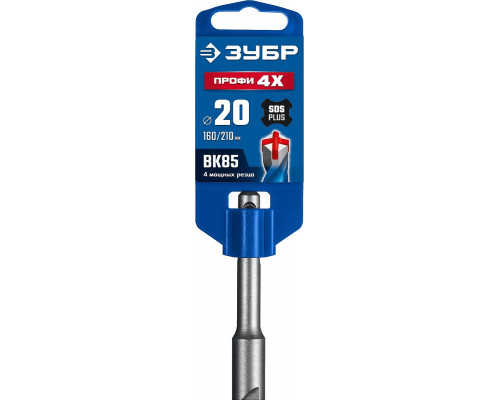 Бур SDS-plus ЗУБР ПРОФИ-4Х 20x210 мм 29313-210-20