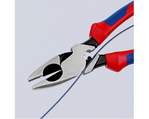 Плоскогубцы KNIPEX KN-0912240TBK Lineman's электромонтажные, с зоной обжима, 240 мм