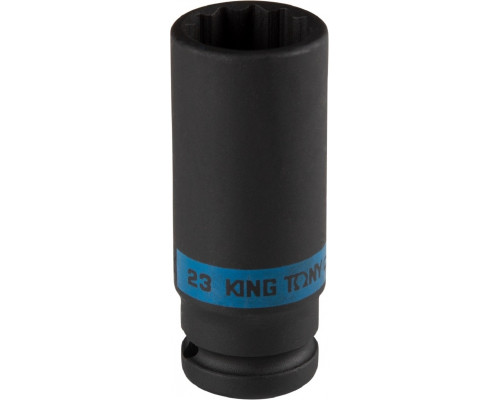 Ударная головка 12-ти гранная глубокая 1/2" 23 мм KING TONY 443023M