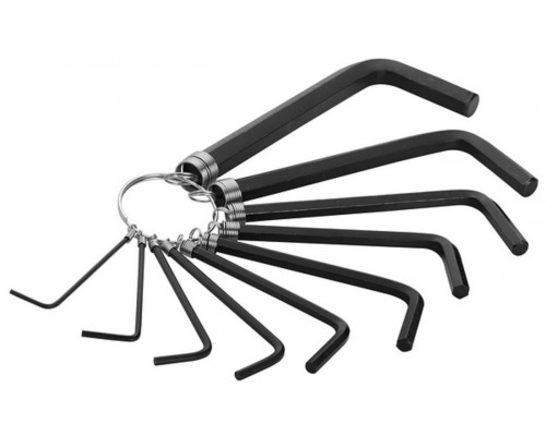 Набор ключей шестигранных TOLSEN TT20051s Г-образных 1,5-10 мм, короткие, 10 пр.