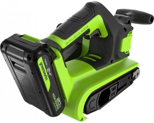 Ленточная шлифовальная машина аккумуляторная GREENWORKS G24BS 24V, АКБ 2Ач и ЗУ 3100607CUA