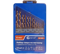 Набор сверл по металлу Cutop Profi с кобальтом 5%, 13 шт 48-601