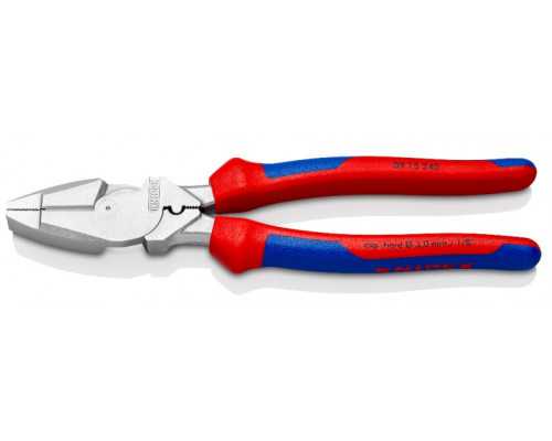 Плоскогубцы KNIPEX KN-0915240 Lineman's электромонтажные с зоной обжима, 240 мм