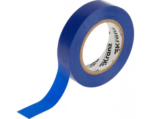Изолента Kranz KR-09-2605 ПВХ 15 мм х20 м, синяя