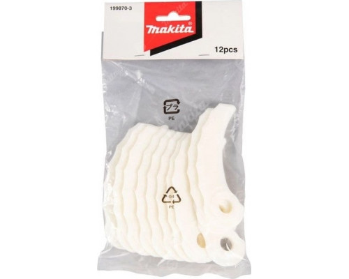 Ножи пластиковые MAKITA 199870-3 (12 шт.), для триммерной головки 199868-0