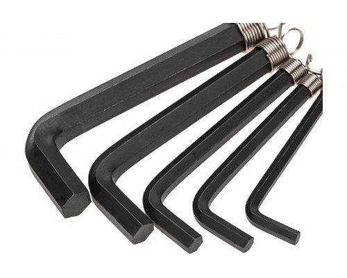 Набор ключей шестигранных Kranz KR-12-5201 HEX 1,5-10 мм, CrV, 10 шт., на кольце