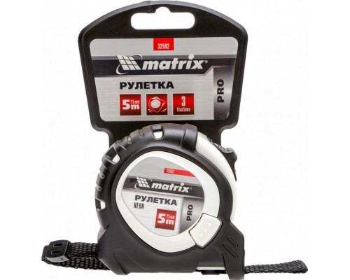 Рулетка MATRIX 32592 Neon, 5 м х 25 мм