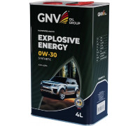 Масло моторное GNV Explosive Energy 0W30 Synthetic 4 л (металл. канистра) GEE1M10453040120030004