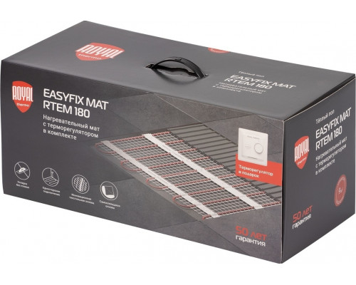 Мат нагревательный ROYAL THERMO EasyFix Mat RTEM 2-180-9 комплект с терморегулятором НС-1599108