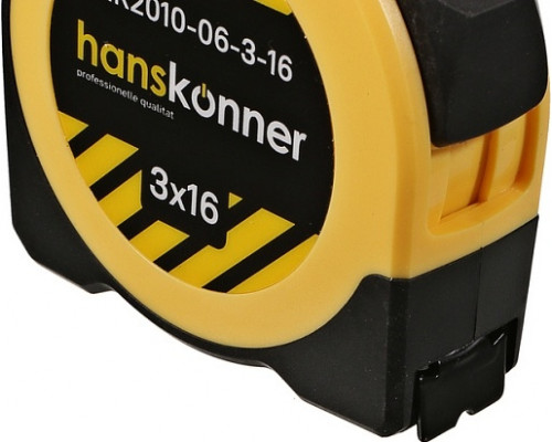 Рулетка HANSKONNER HK2010-06-3-16 3x16 мм с окном для считывания внутренних размеров