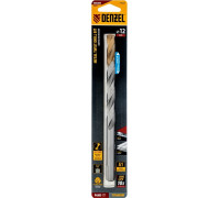 Сверло по металлу Denzel Р6М5, Golden Tip спиральное 12x205 мм, удлиненное 718265