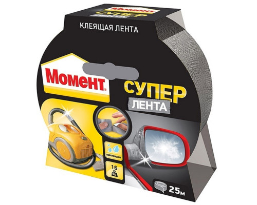 Лента МОМЕНТ 1760300 25 м серебро Б0023002