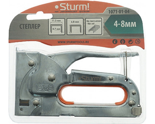 Скобозабиватель ручной Sturm 1071-01-04 металл. корпус