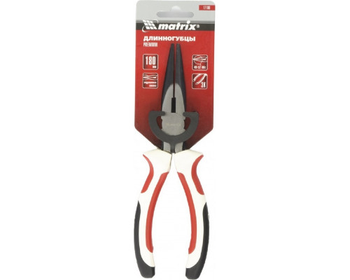 Длинногубцы MATRIX 17186 Premium, 180 мм, прямые