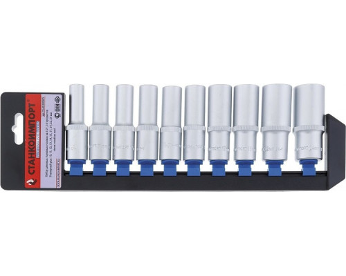 Набор головок 1/2" длинные 10 предметов СТАНКОИМПОРТ CS-4010DPHD