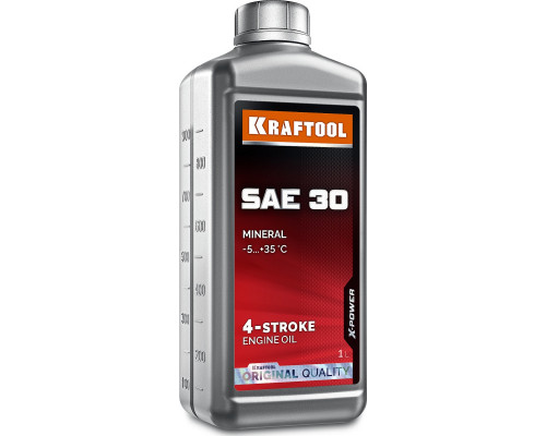 Масло для 4-тактных двигателей KRAFTOOL SAE 30 1 л 41512-1