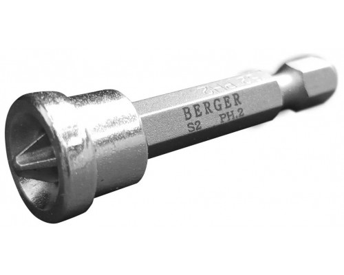 Бита для заворачивания BERGER BG2423 для гипсокартона с ограничителем PH2x50мм, 2 шт.,