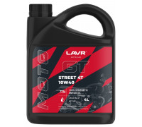 Масло для мотоциклов LAVR MOTO GT STREET 4T 10W40 SM, 4 л Ln7726