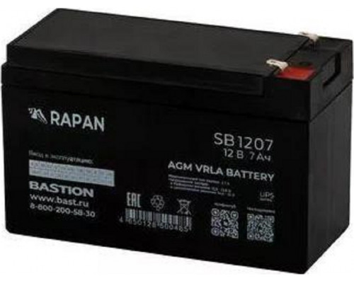 Аккумулятор RAPAN SB 1207 AGM 12V 7 Ач