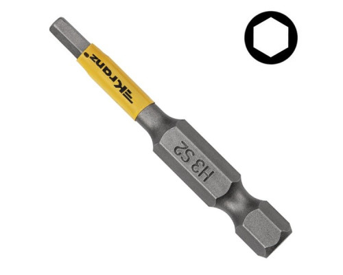 Бита для заворачивания Kranz KR-92-0421-1 шестигранная HEX3х50 мм, 2 шт.