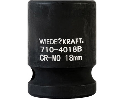 Ударная головка 6-гранная 1/2" WiederKraft WDK-710-4018 18 мм