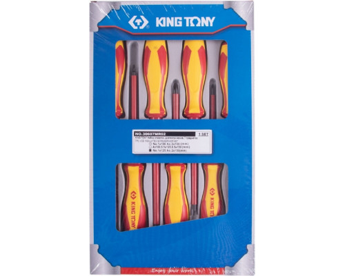Набор отверток диэлектрических KING TONY 30607MR02 7 пр.