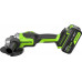 Угловая шлифмашина аккумуляторная GREENWORKS GD24AG 24V, АКБ 4Ач и ЗУ 3200207CUB