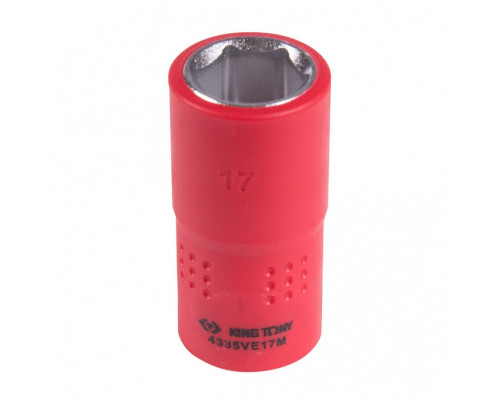 Головка торцевая диэлектрическая KING TONY 6-гранная 1/2", 17 мм 4335VE17M