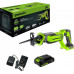 Пила сабельная аккумуляторная GREENWORKS GPT-BLRS-1 24V, АКБ 2Ач и ЗУ 1200607CUA