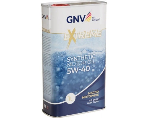 Масло моторное GNV Extreme 5W40 1 л (металл. канистра) GE11021922010010540001
