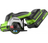 Угловая шлифмашина аккумуляторная GREENWORKS GD24UCS 24V, АКБ 2Ач и ЗУ 3402007CUA
