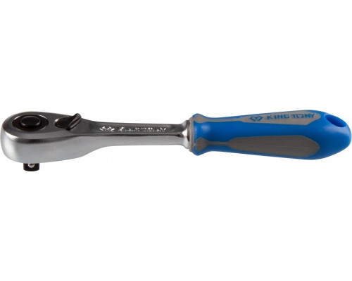 Трещотка KING TONY 2773-55GS 1/4", 140 мм, 90 зубцов, флажковая с кнопкой