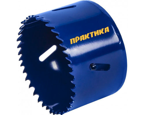 Коронка биметаллическая ПРАКТИКА 68 мм (2 11/16