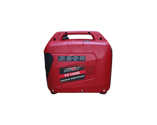 Генератор инверторный FORZA FZ-1400i (1,1-1,2кВт; 230В; Двигатель 4-х тактный, SH60B ; Бензин; Ёмкость бака: 2л; Ёмкость картера: 0,35л; Ручной стартер.; Время работы: 3ч; 59Дб;  Вес: 12кг)