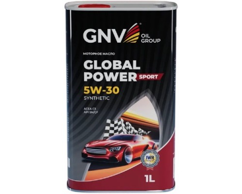 Масло моторное GNV Global Power Sport 5W30 Synthetic C3, SN/CF 1 л (металл. канистра) GPS1M10564010130530001