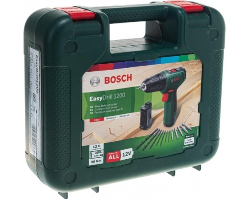 Аккумуляторная дрель-шуруповерт BOSCH EasyDrill 1200 [06039A210B] Кейс, 2х1,5Ач