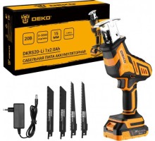 Пила сабельная аккумуляторная DEKO DKRS20-Li 1x2.0Ah 063-4310