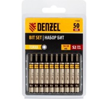 Набор бит Denzel TORX 8х50 сталь s2, шестигранный профиль, 10 шт. [11666]