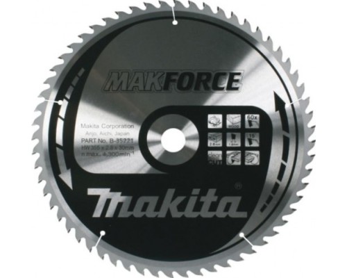 Пильный диск по дереву MAKITA 355x30x1.8x60T для makforce [B-35221]