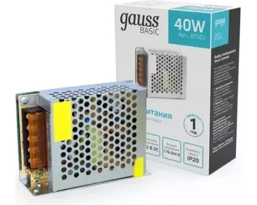 Блок питания GAUSS BT502 basic 12v 40w ip20