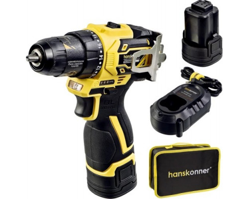 Дрель-шуруповерт аккумуляторная HANSKONNER HCD1645BLC