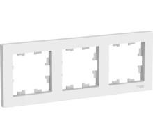 Рамка Systeme Electric AtlasDesign 3-м универсальная, белая ATN000103 ATN000103