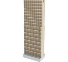 Стойка СТЕЛЛА-ТЕХНИК  бежевая двусторонняя напольная (600х380х1650) 406-09-08-00-B