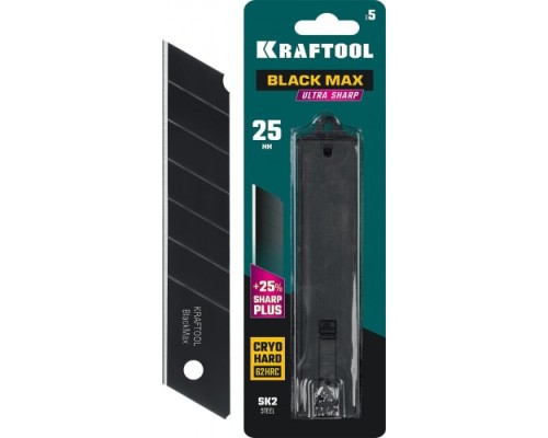 Лезвие для ножа KRAFTOOL BLACK MAX 25 мм, 5 шт. [09602-25-S5]