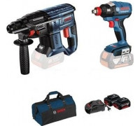 Набор аккумуляторного инструмента BOSCH GDX 180-LI + GBH 180-LI + сумка 06019G5221 2х4,0Ач