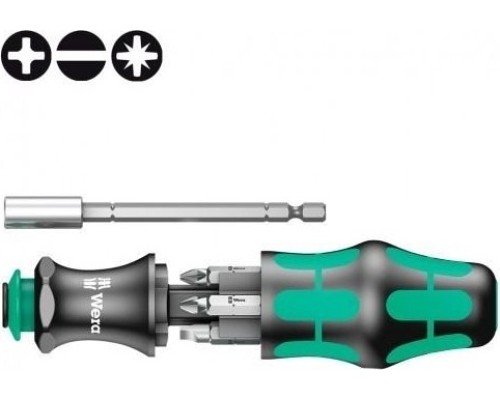 Набор бит с рукояткой-битодержателем WERA Kraftform Kompakt 28 SB WE-073240 [WE-073240]
